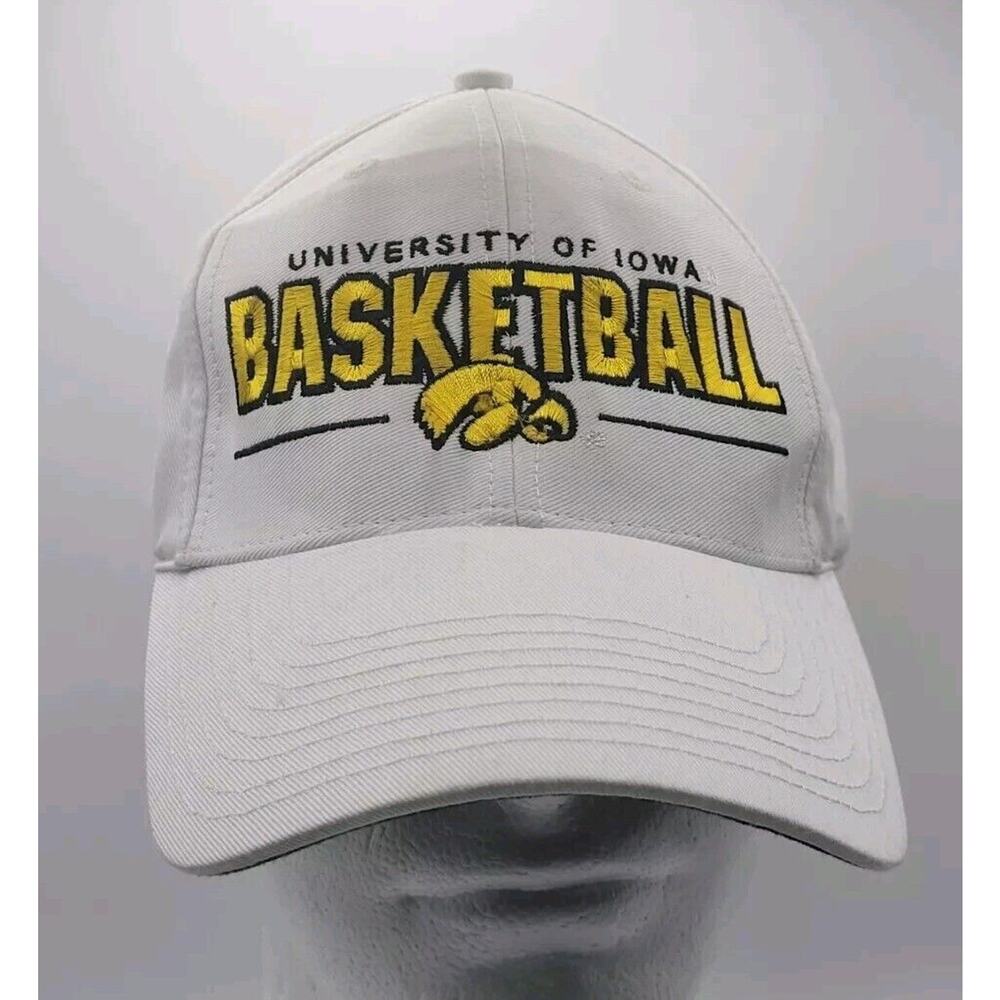 University of Iowa Hawkeyes Basketball Strapback Cap Hat Legacy‎ Athletic White